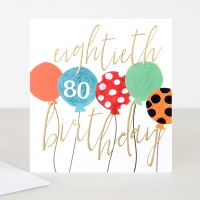 80th Birthday Card By Caroline Gardner